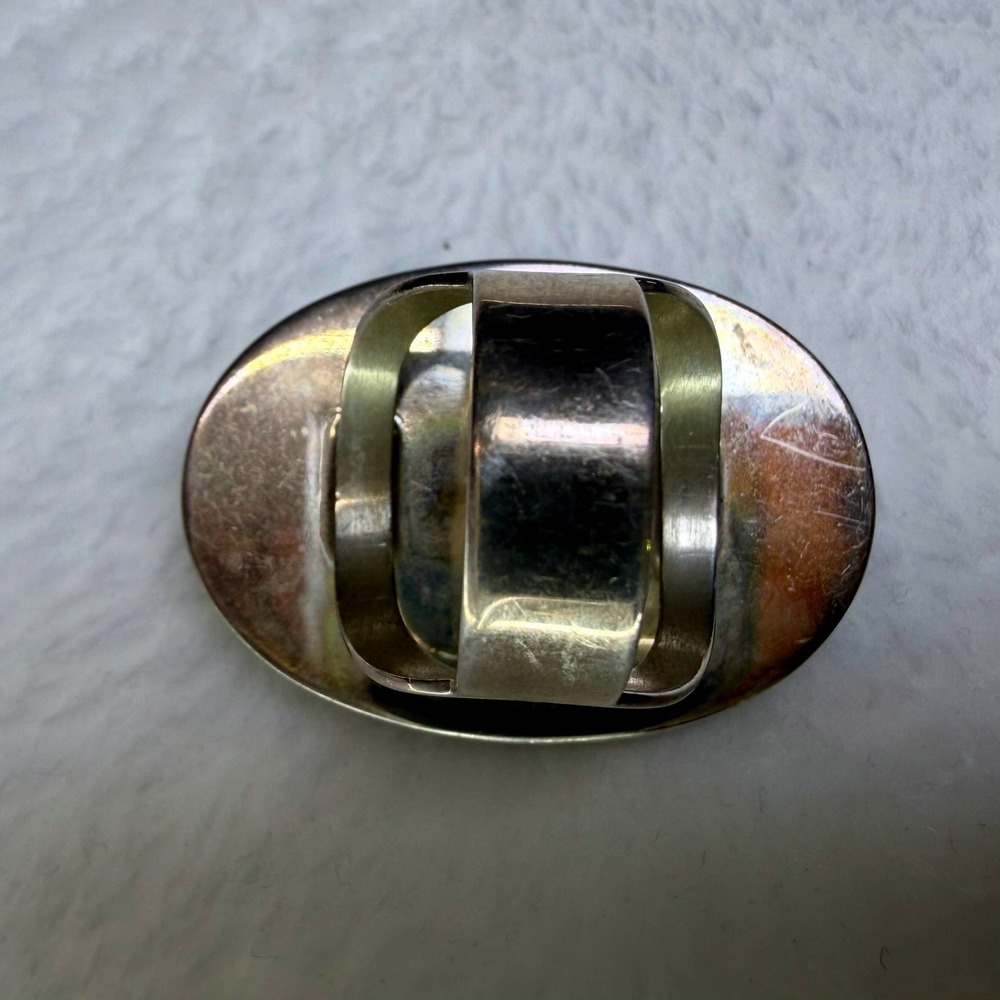 Jay King DRT 925 Silver Turquoise Inlay Statement Ring Sz 6.5 Oval Southwestern - Picture 9 of 13